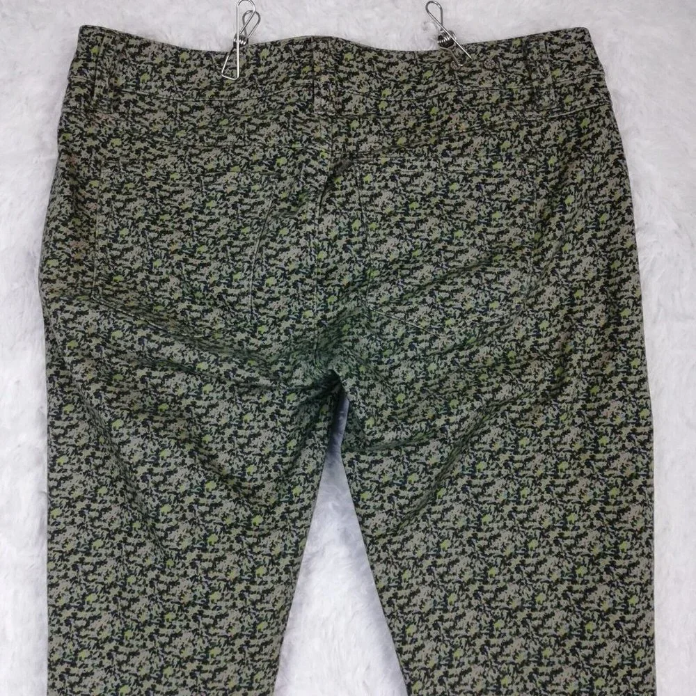 Cabi Womens‎ Jeans Skinny Denim Green Ditzy Floral Stretch Low Rise 4